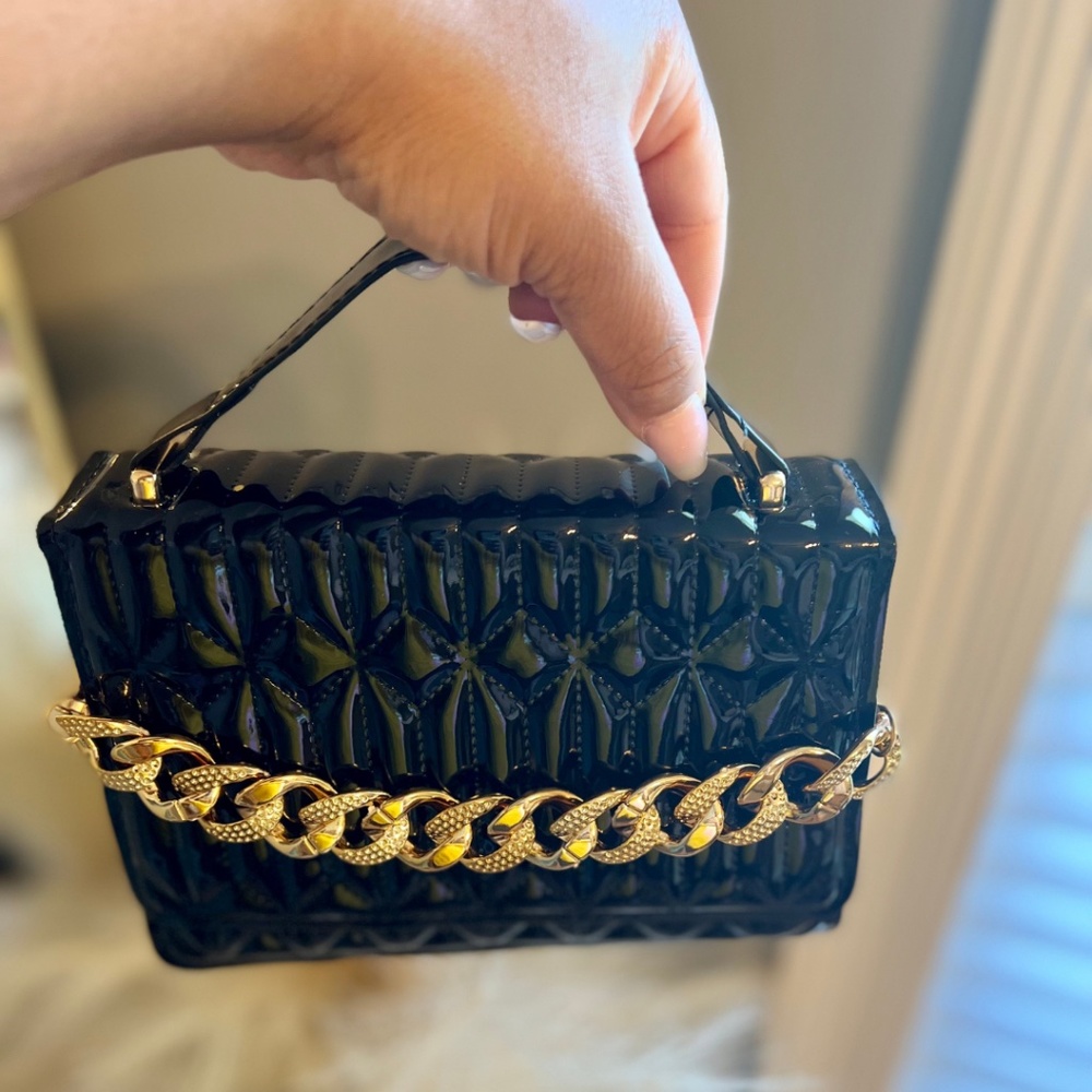 Black & Gold Chain Bag